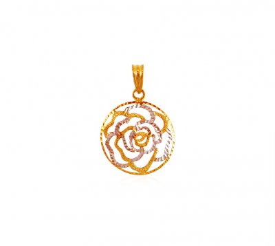 22K Gold Pendant in Two Tone ( Fancy Pendants )