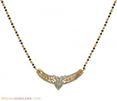 18K Two Tone Diamond Mangalsutra ( Diamond MangalSutras )