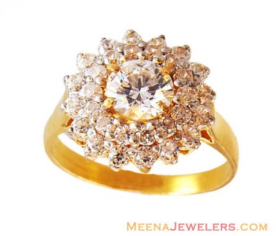 22K Floral Signity Ring  ( Ladies Signity Rings )