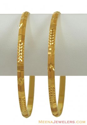 22K Gold Bangles (2 Pcs) ( Gold Bangles )