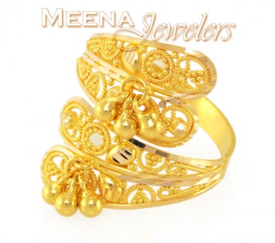 22Kt Ladies Ring (Filigree Design) ( Ladies Gold Ring )