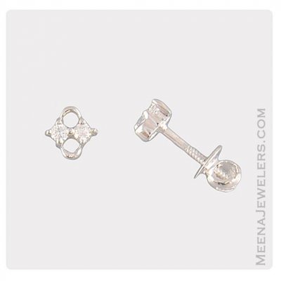 18Kt White Gold Earrings ( White Gold Earrings )