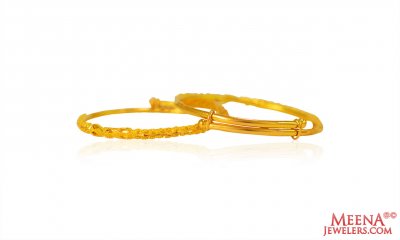 22k Gold Baby Bangle (2 Pcs) ( Baby Bangles )