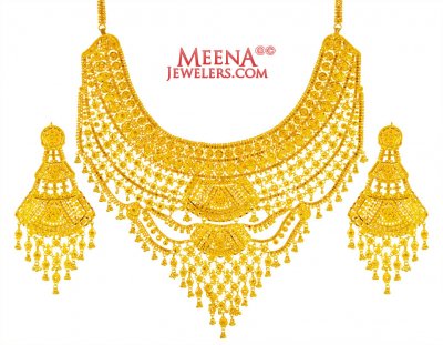 22 Karat Gold Necklace Set ( 22 Kt Gold Sets )