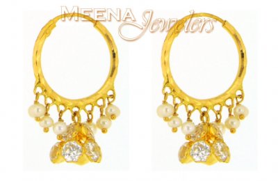 22 Kt Gold Hoop Earrings ( Hoop Earrings )