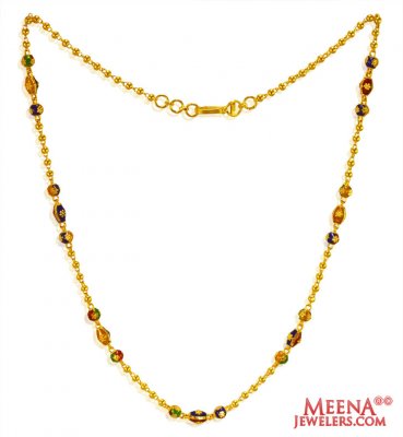 22k Gold Meenakari Fancy Chain   ( 22Kt Gold Fancy Chains )