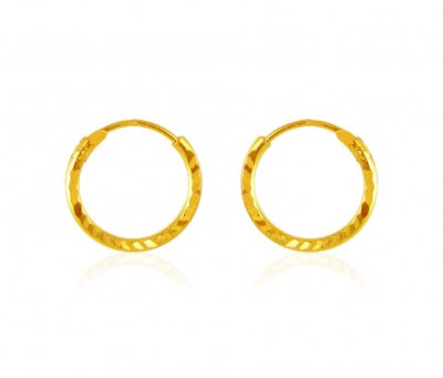 22Kt Gold Hoop Earrings ( Hoop Earrings )