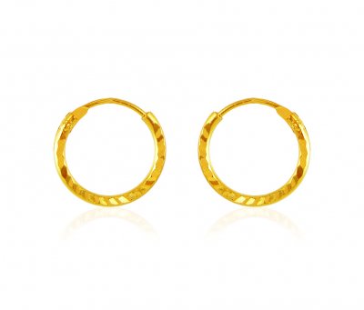 22Kt Gold Hoop Earrings - ErHp20532 - 22Kt Gold Hoop Earrings are ...