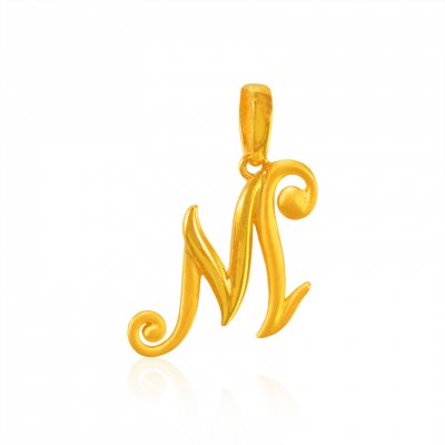 22Kt Initial Pendant (M) ( Initial Pendants )