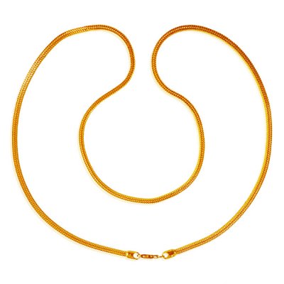 22K Yellow Gold Plain Chain(22inch) ( Plain Gold Chains )