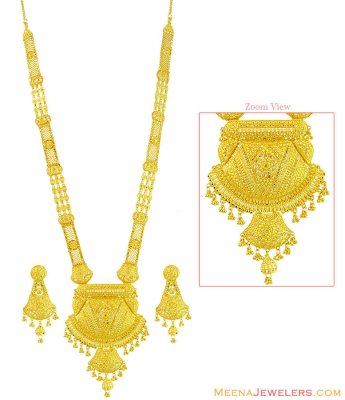 22K Filigree Long Patta Haar ( Bridal Necklace Sets )