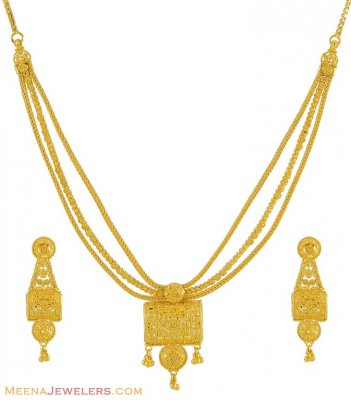 Gold layered Necklace Set ( 22 Kt Gold Sets )