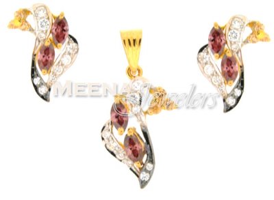 22K Gold Fancy Pendant Set ( Fancy Pendant Set )