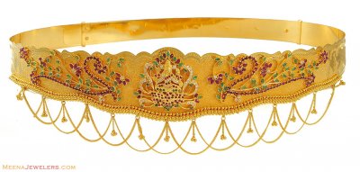 22K Kammar Patta (Waist Belt) Vaddanam ( Gold Waist Belt )