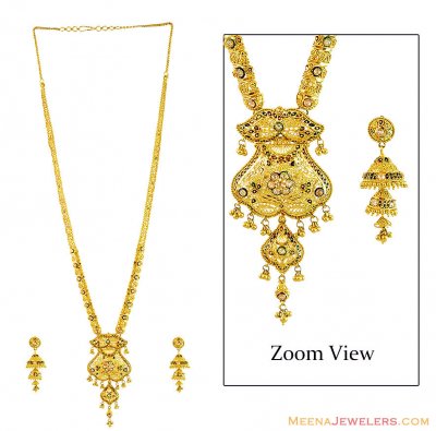 22K Polki Meenakari Bridal Haar Set ( Bridal Necklace Sets )