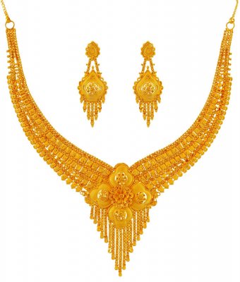 22K Gold Necklace Set ( 22 Kt Gold Sets )