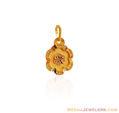 22K Gold Fancy Floral Pendant ( Fancy Pendants )