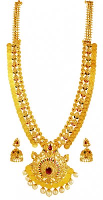 Polki Diamonds Convertible Set 22K ( Diamond Necklace Sets )