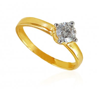 18K Yellow Gold Diamond Ring ( Diamond Rings )