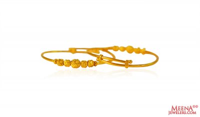 22k Gold Kids Kada (2 PC) ( Baby Bangles )