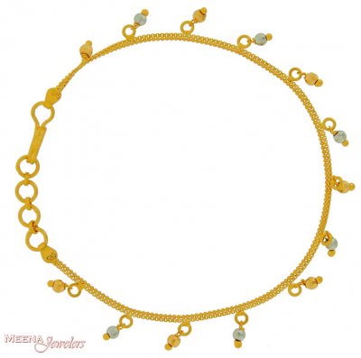 22k gold Bracelet with 2 tone ( Ladies Bracelets )