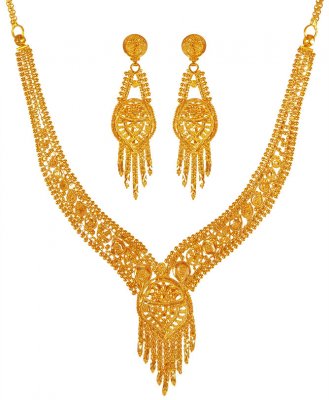 22karat Gold Light Neckalce Set ( Light Sets )