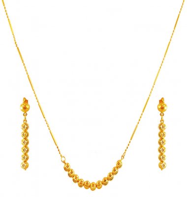 Gold Balls Necklace Set ( Light Sets )