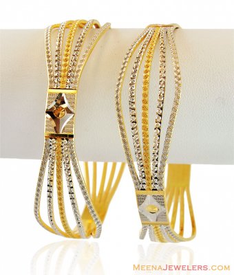 22k Two Tone Bangles  ( Two Tone Bangles )