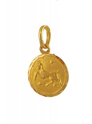 22Kt Gold Aries Pendant ( Zodiac Gold Pendants )