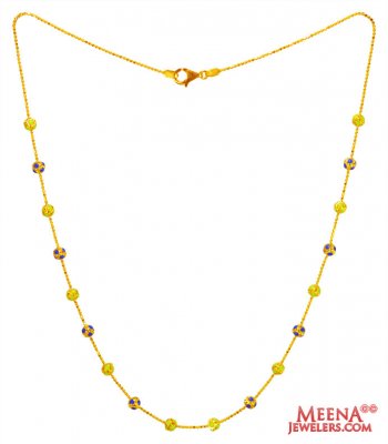 22Kt Gold Fancy Beads Chain ( 22Kt Gold Fancy Chains )
