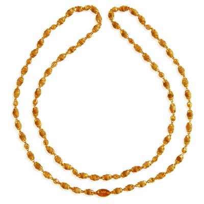 22K Gold White Tulsi Mala ( 22Kt Long Chains (Ladies) )