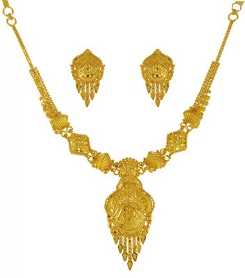 22Kt Gold Light Necklace Set ( Light Sets )