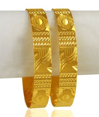 22Karat Gold Machine Bangle (2 Pcs) ( Gold Bangles )