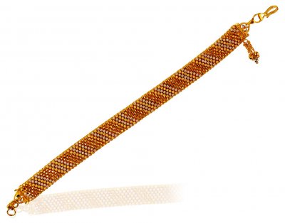 Two tone 22K Gold Bracelet ( Ladies Bracelets )