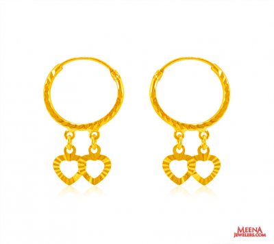 Hoop Earrings 22Kt Gold ( Hoop Earrings )