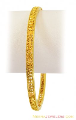 22K Fancy Gold Bangle (1 Pc) ( Gold Bangles )