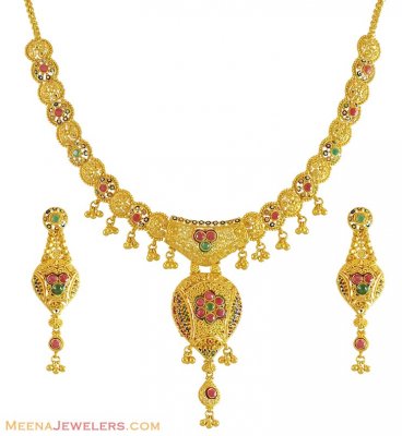 Exclusive Gold Necklace Set ( 22 Kt Gold Sets )