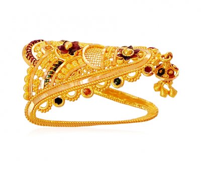 22K Meenakari Vanki Ring   ( Ladies Gold Ring )