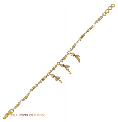 22k 2Tone Bracelet ( Ladies Bracelets )