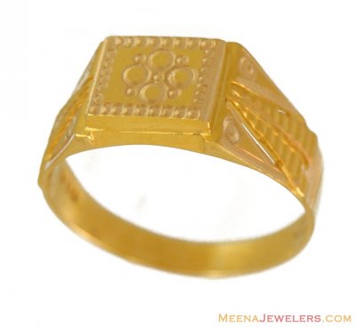 22K Mens Fancy Ring ( Mens Gold Ring )