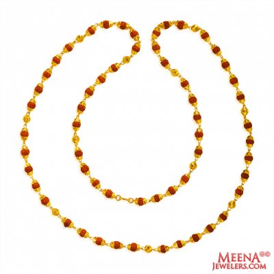 22k Gold Rudraksh Mala ( Men`s Gold Chains )