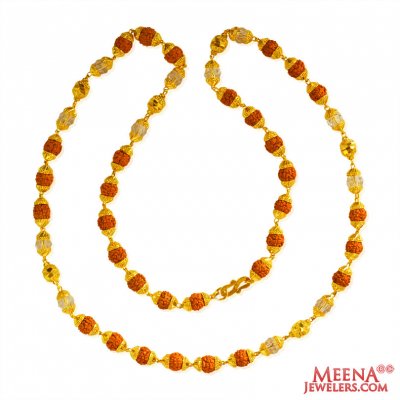 22k Gold Rudraksh Mala ( Men`s Gold Chains )