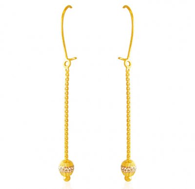 22k Gold Earrings ( 22Kt Gold Fancy Earrings )