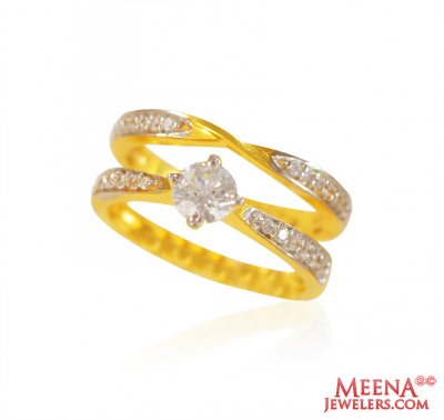 22K Gold Solitaire Ring ( Ladies Signity Rings )