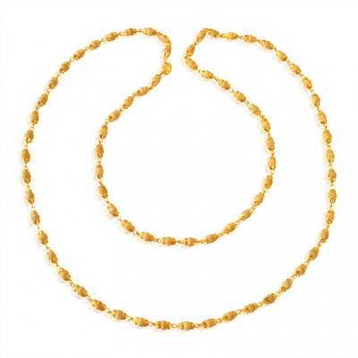 22Kt Gold White Tulsi Mala ( 22Kt Long Chains (Ladies) )