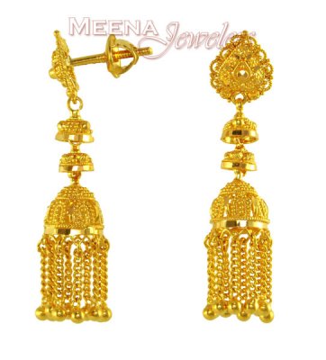 22 Karat Gold Fancy Earrings ( Exquisite Earrings )