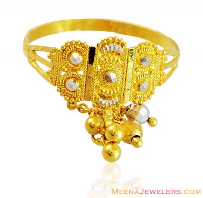 22K Two Tone Ring ( Ladies Gold Ring )