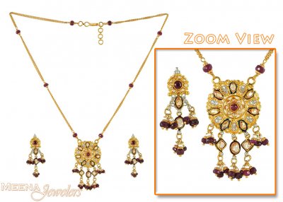Gold Antique Necklace Set ( Antique Necklace Sets )