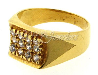 22 Kt Gold Mens Signity Ring ( Mens Signity Rings )