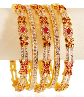 22K Gold Bangle Set (5 PC) ( Set of Bangles )